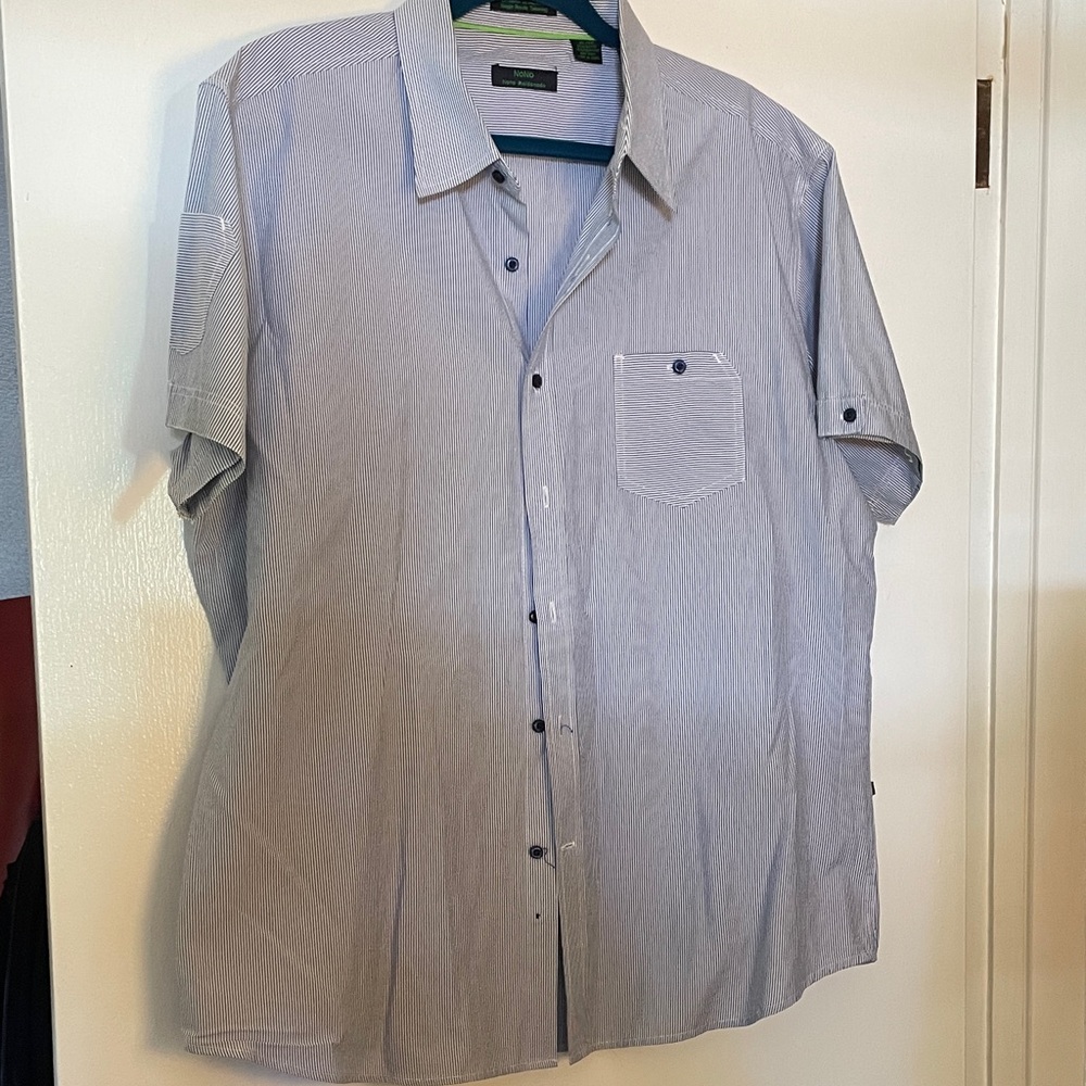 Classic Gray Button-Down Shirt for Men